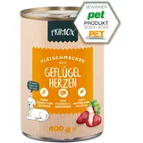 Primox Hunde Nassfutter mit Geflügelherzen 6 x 400g 6x400 g