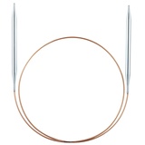 Addi Rundstricknadel Basic Metall, Messing vernickelt, Silber, 6,5/120 cm