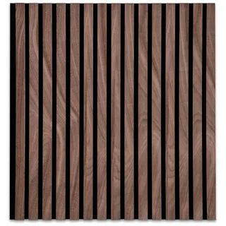 Karat Wandpaneel Akustikpaneele in Holzoptik, Angenehme Raumakustik, 3 Größen, 3 Designs schwarz