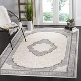 Carpetilla Designer Teppich Kurzflor,Wohnzimmer, Richmond Orientalisch Teppich Grau-Cream (160x230 cm)