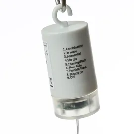 MARELIDA LED Feuerwerk Leuchte hängender Polarstern Pusteblume Firework weißer Hängestern mit Fernbedienung