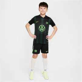 Nike VfL Wolfsburg Dri-FIT Stadium Auswärtstrikot 2024 Kinder 011 black/pro green/sub lime M 137-147 cm