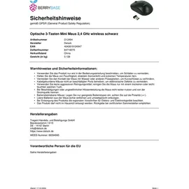 DeLock Wireless Mini Optical Mouse schwarz (12494)