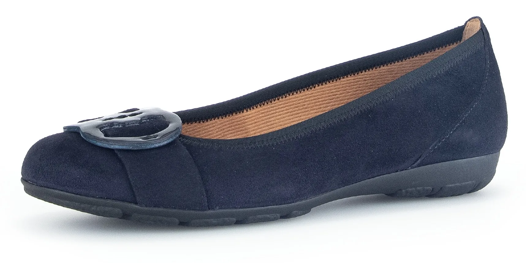 Ballerina, Flache Schuhe, Slipper mit Hovercraft Luftkammern-Laufsohle, Gr. 43, dunkelblau, , 31300517-43