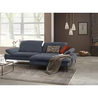 W.Schillig Eckcouch Leder 3-Sitzer Blau
