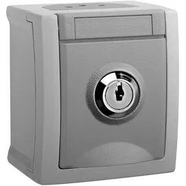 HHG Steckdose 1-fach IP54 Grau