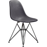 Vitra - Eames Fiberglass Side Chair DSR, basic dark / Eames elephant hide grey (Filzgleiter basic dark)