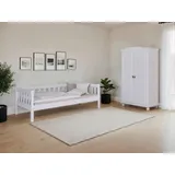 Mid.you Einzelzimmer, Weiß, Holz, Kiefer, massiv, 4 Fächer, Schlafzimmer, Komplette Schlafzimmer