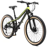 Bikestar MTB 24 Zoll RH 31 cm schwarz/grün