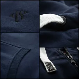 Alessandro Salvarini Sweatjacke ALESSANDRO SALVARINI "ASVinzent", Herren, Gr. S (48), grau (dunkelgrau), Obermaterial: 65% Baumwolle, 35% Polyester, Sweatjacken Sweatjacke, warmer Hoodie