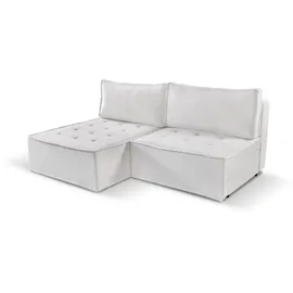 kaiser möbel Bohoo Mini modernes Ecksofa mit Schlaffunktion Ecru Links