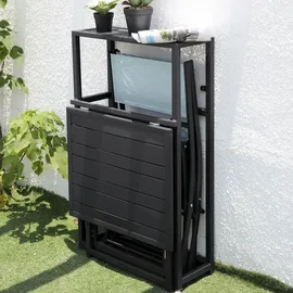 Svita Balkon-Set klappbar grau/blau