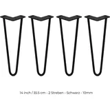 MONSTER SHOP Hairpin Tischbeine 4 x 35,5 cm