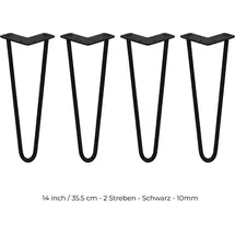MONSTER SHOP Hairpin Tischbeine 4 x 35,5 cm