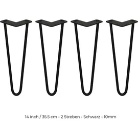 MONSTER SHOP Hairpin Tischbeine 4 x 35,5 cm