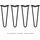 MONSTER SHOP Hairpin Tischbeine 4 x 35,5 cm