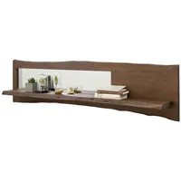 Massivmoebel24 Wandregal, Akazie 165x22x38 braun lackiert PURE ACACIA #806