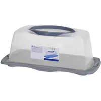 Kuchen Transportbox rund Tortencontainer mit Deckel, Haube und Griff Aufbewahrungsbox Kuchenbehälter Kuchenplatte Tortenbehälter Tortenbox Tortenteller Tortenhaube Tortenglocke - 40X20X15CM Mint