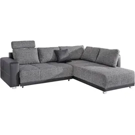 Jockenhöfer Ecksofa GRUPPE Orlando 257x82x215 cm", SOFTLUX-Struktur Ottomane 1 schwarz (57439132-0)