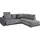 Jockenhöfer Ecksofa GRUPPE Orlando 257x82x215 cm", SOFTLUX-Struktur Ottomane 1 schwarz (57439132-0)