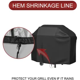 Intirilife Grillabdeckung 147 x 61 x 117 cm Polyester schwarz