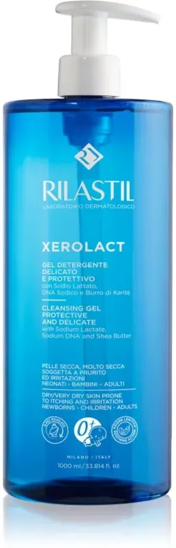 Rilastil Xerolact Cleansing Gel sanftes Reinigungsgel für trockene und sehr trockene Haut 1000 ml