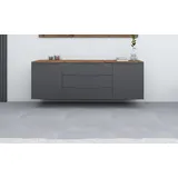 borchardt Möbel Kommode »Tom« Alugriffleisten in graphit grau matt, höhenverstellbare Einlegeböden grau