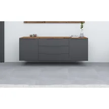 borchardt Möbel Kommode »Tom« Alugriffleisten in graphit grau matt, höhenverstellbare Einlegeböden grau