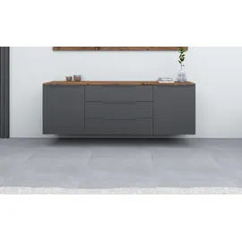 borchardt Möbel Kommode »Tom« Alugriffleisten in graphit grau matt, höhenverstellbare Einlegeböden grau