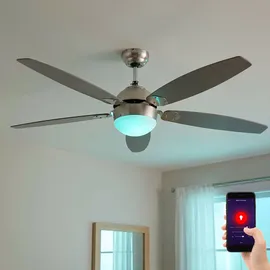 ETC Shop Smart Deckenventilator 132 cm Silber