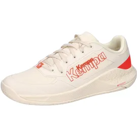 Kempa Hallen-Sport-Schuhe Kourtfly Three W in beige/fluo rot | Gr.: 7