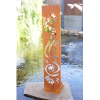 JH-Metalldesign Gartenschild Kirschblüte Roststecker Aufsteller Stele Edelrost Rost Gartendeko Edelstahl Kugel