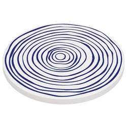 ZASSENHAUS Topfuntersetzer Untersetzer aus Keramik 11cm Nordic Circles, Stück, 1-tlg., Topfuntersetzer rund mit Muster blau|weiß
