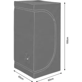 TSGPS Growbox Gewächshaus Zuchtzelt 60 x 60 x 180 cm Schwarz, Grün