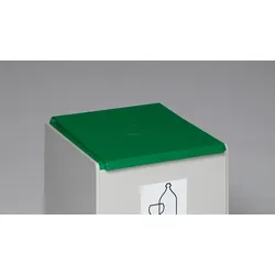 PROREGAL Deckel für Abfall- und Wertstoffsammelsystem 60 Liter | Kunststoff | Grün