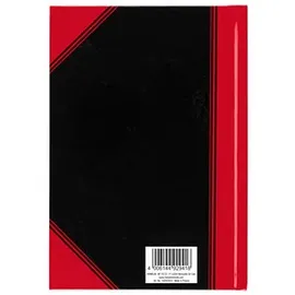 Bantex Notizbuch Chinakladde DIN A5 blanko, schwarz/rot Hardcover 192 Seiten, 1 St.