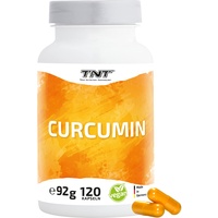 TNT Curcumin (120 Kapseln) • Kurkuma Kapseln hochdosiert • Natürliches & reines Curcumin + Piperin • Enzündungshemmendes Curcuma • 100% vegane Curcuma Kapseln