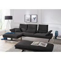 W.Schillig Eckcouch Mikrofaser 3-Sitzer Grau