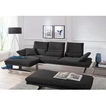 W.Schillig Eckcouch Mikrofaser 3-Sitzer Grau