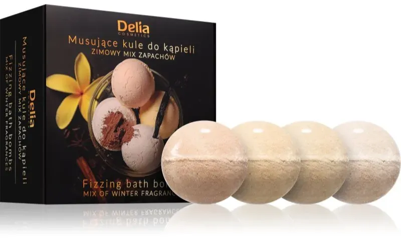 Delia Cosmetics Fizzing Bath Bombs Winter Mix Geschenkset für das Bad 4x100 g