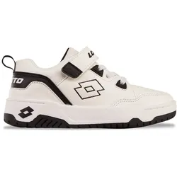Sneaker LOTTO, Kinder, Gr. 30, schwarz-weiß (weiß, schwarz), Synthetik, Kunstfaser, mehrfarbig, sportlich, Schuhe, - in kindgerechter Passform