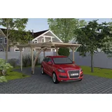 Weka Einzelcarport 606 A 3,00 x 5,00 m braun kesseldruckimprägniert