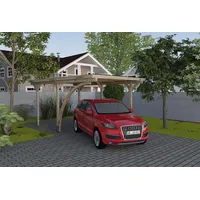 Weka Einzelcarport 606 A 3,00 x 5,00 m braun kesseldruckimprägniert