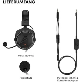 Beyerdynamic MMX 330 PRO, Over-ear Gaming Headset Schwarz