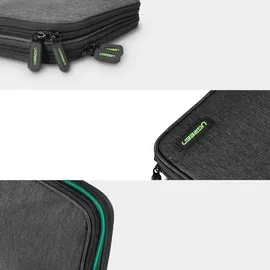 UGREEN Etui / Aufbewahrungsbox für Festplatte HDD/SSD, Smartphone, Kabel und Zubehör, grau