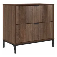 VidaXL Nachttisch Braune Eiche 63,5 x 36 x 61