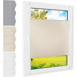 Foxx Plissee Klemmfix Standardmaß : 140 : 80 : creme - Creme