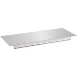 Assheuer & Pott APS 47 Servier- und Tortenplatte, Kuchenplatte, aus 18/10 Edelstahl, 40 x 16 cm und 2,5 cm hoch, stapelbar und spülmaschinengeeignet