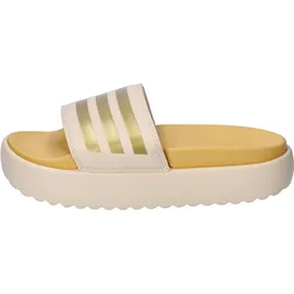 Adidas Damen Adilette Platform Slides, crystal sand/gold met/semi spark, 42 EU