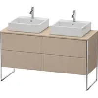Duravit XSquare Waschtisch-Unterschrank XS4926B7575 140x53,8x54,8cm, 4 Auszüge, beidseitig, Leinen